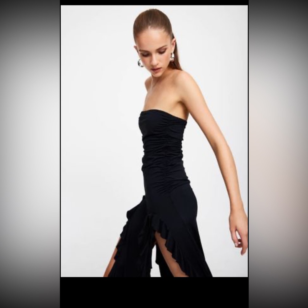 STRAPLESS DRESS LIONESS BLACK - Picture 9 of 10